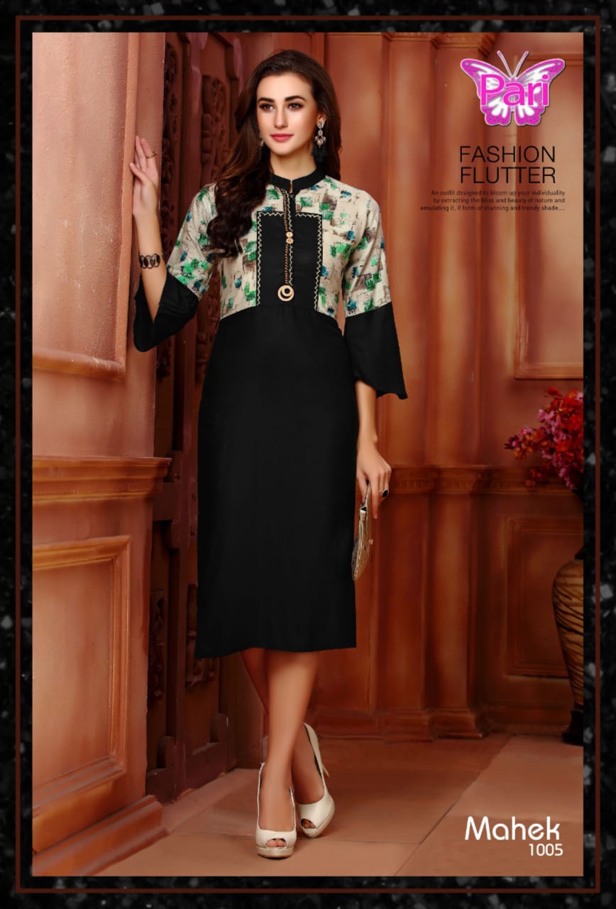 Pari Mahek Heavy Rayon Designer Kurti Collection